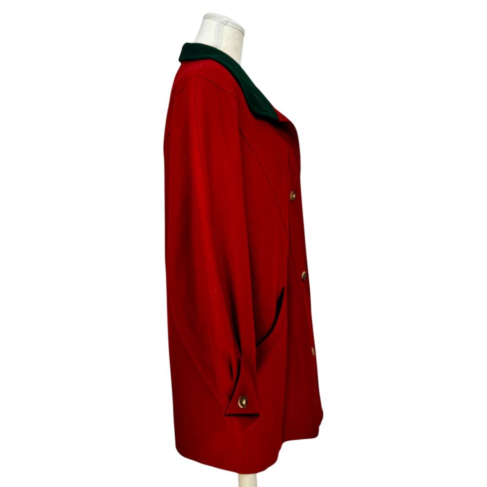 Original VTG Keil Loden München Red Virgin Wool Coat 38 Alpine Bavarian German - Picture 8 of 16